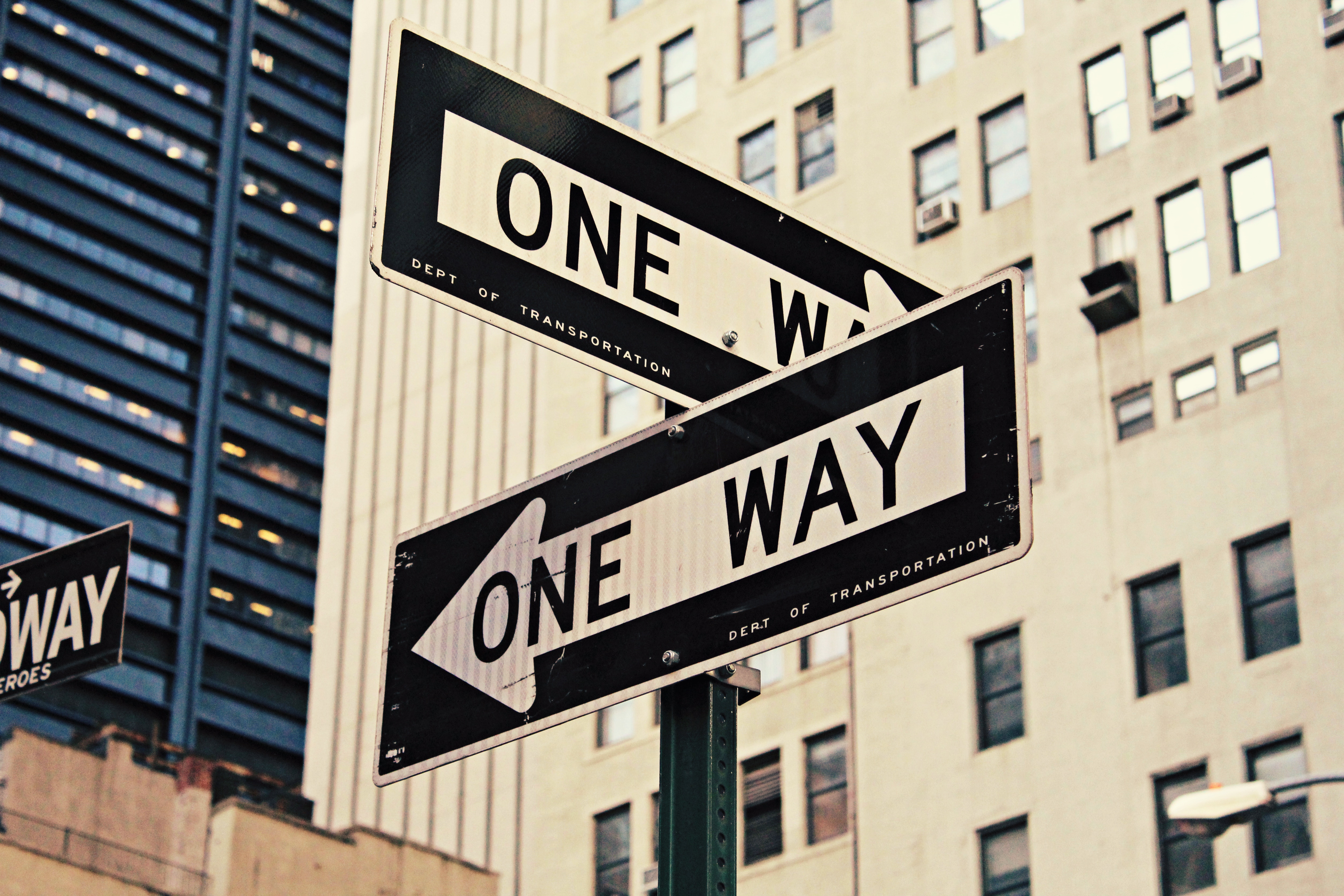one way road sign; decision making in your career; career management tips